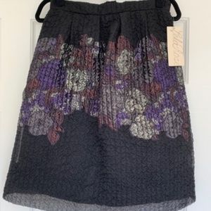 Lela Rose Textured Black Full Skirt - Size 6 - NWT
